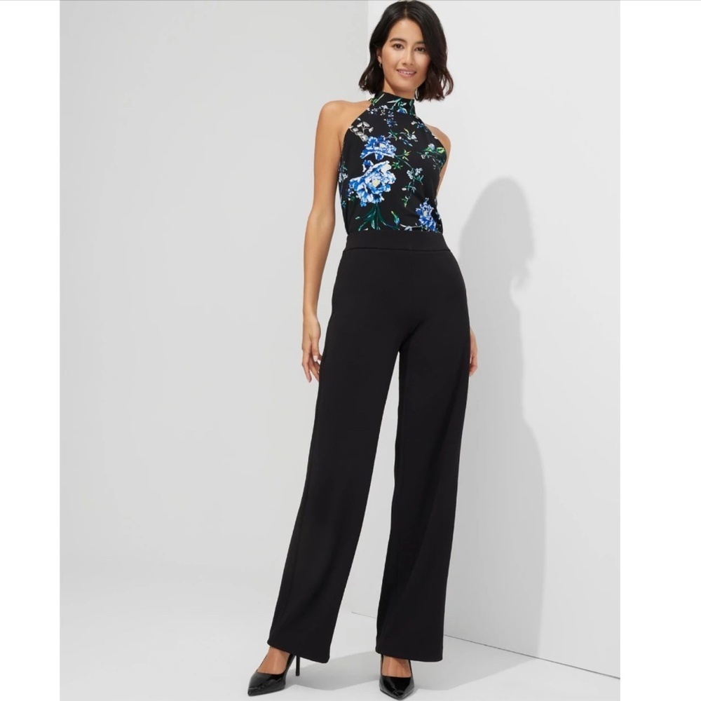 White House Black Market Black Wide Leg Jumpsuit